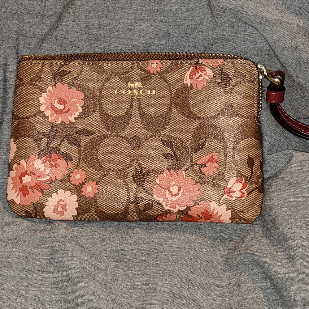 Floral Coach Wristlet, Like New